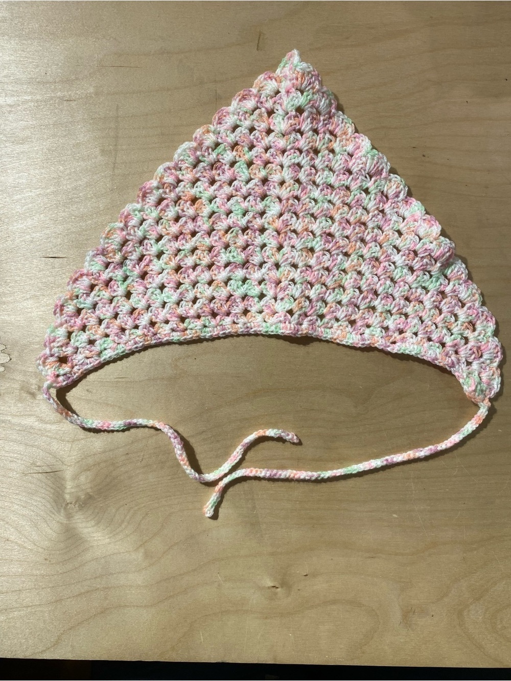 Handmade Multicolor Crochet Bandanna (RZ)